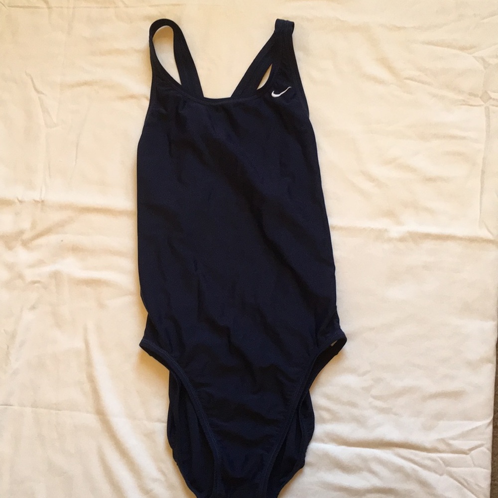 Nike One Piece Navy Racerback Competition Swimsuit